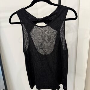 JoyLab Black Sheer Tank Top